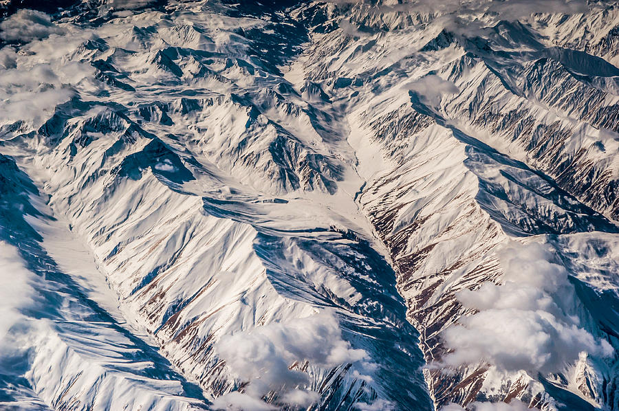 Aerial View of The Mountains Photograph by Jenny Rainbow