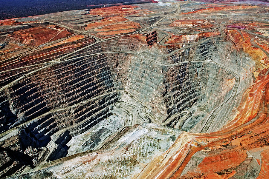 Aerial View Of The Super Pit Gold Mine Photograph by John W Banagan ...