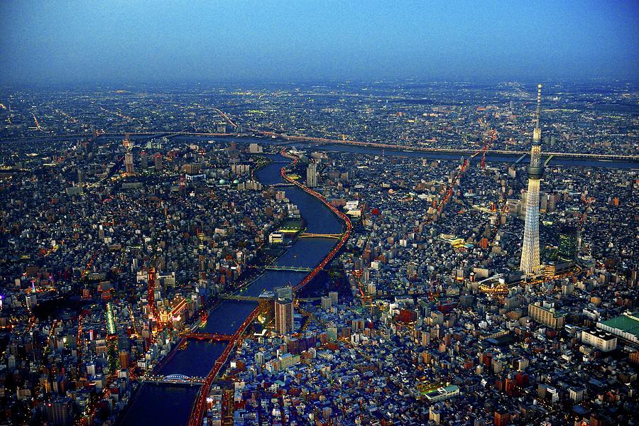 Aerial View Of Tokyo At Twilight Photograph by Vladimir Zakharov