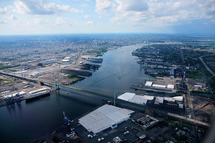 Aerial View Of Walt Whitman Bridge Photograph by Panoramic Images