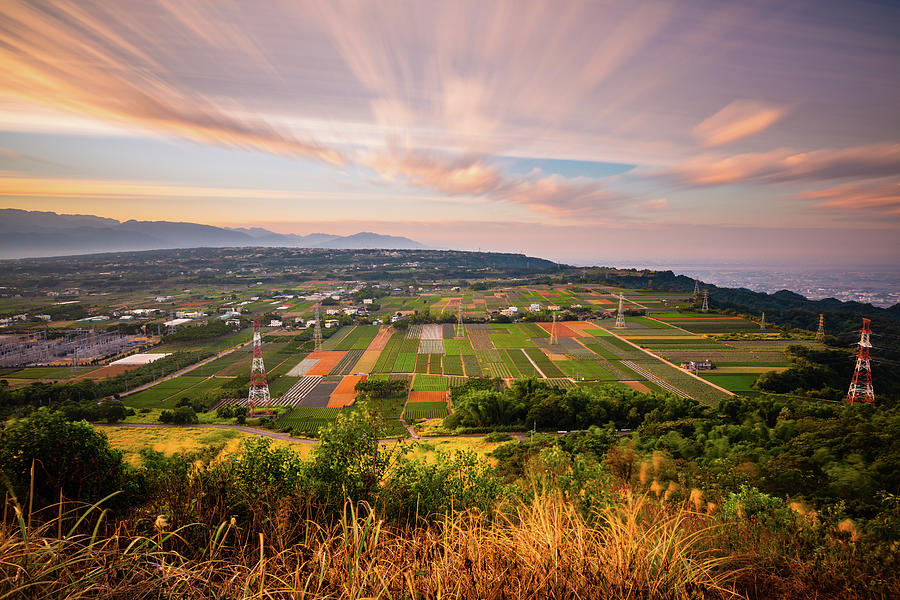 Aerial View Over Agricultural Fields Photograph by Wan Ru Chen