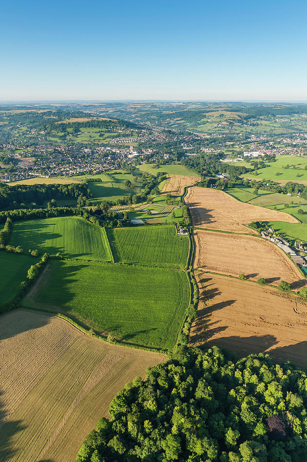 Aerial Vista Over Patchwork Landscape Photograph by Fotovoyager