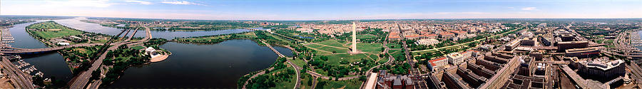 Tree Photograph - Aerial Washington Dc Usa by Panoramic Images