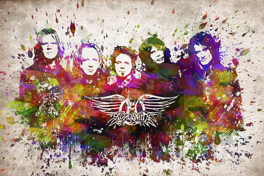 Aerosmith Digital Art - Aerosmith in Color by Aged Pixel Aerosmith Digital Art - Aerosmith in Color by Aged Pixel