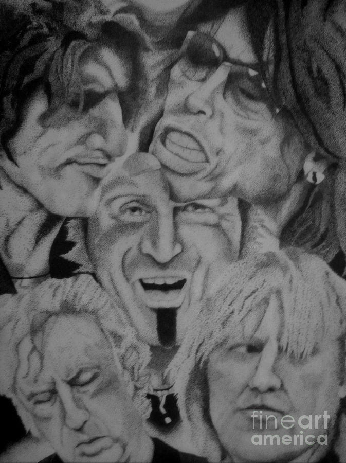 Steven Tyler Drawing - Aerosmith Portrait by Kathleen Allen
