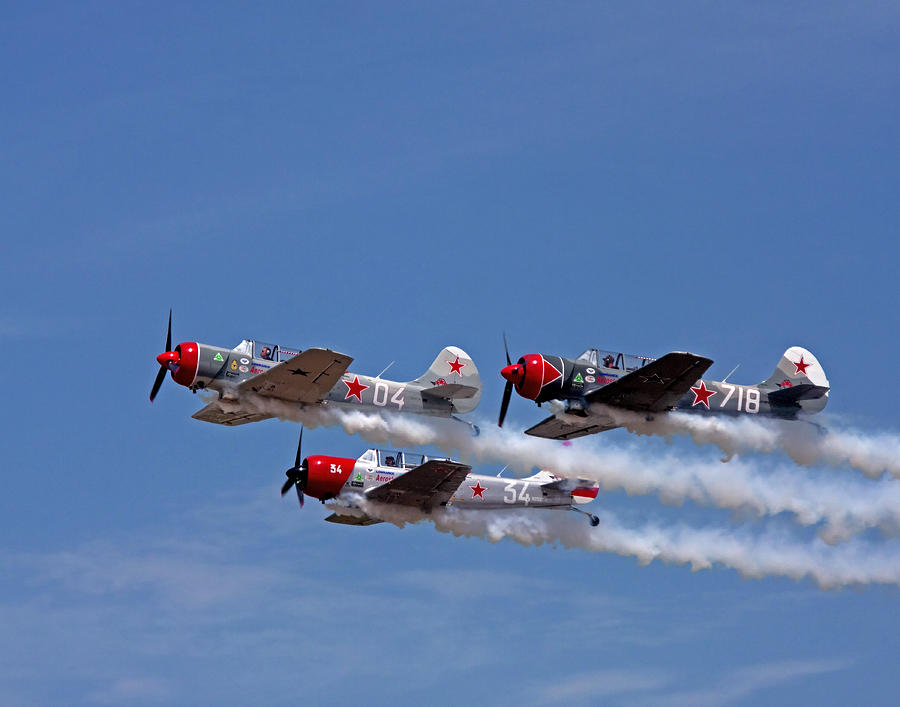 Aerostars performing Photograph by Jack Nevitt