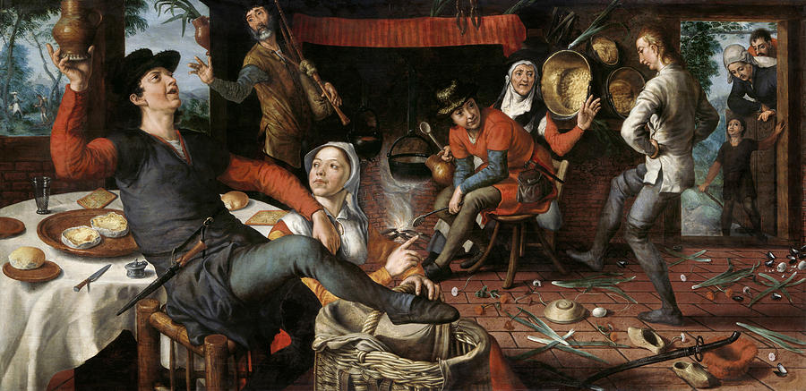 Aertsen Egg Dance, 1552 Painting by Granger