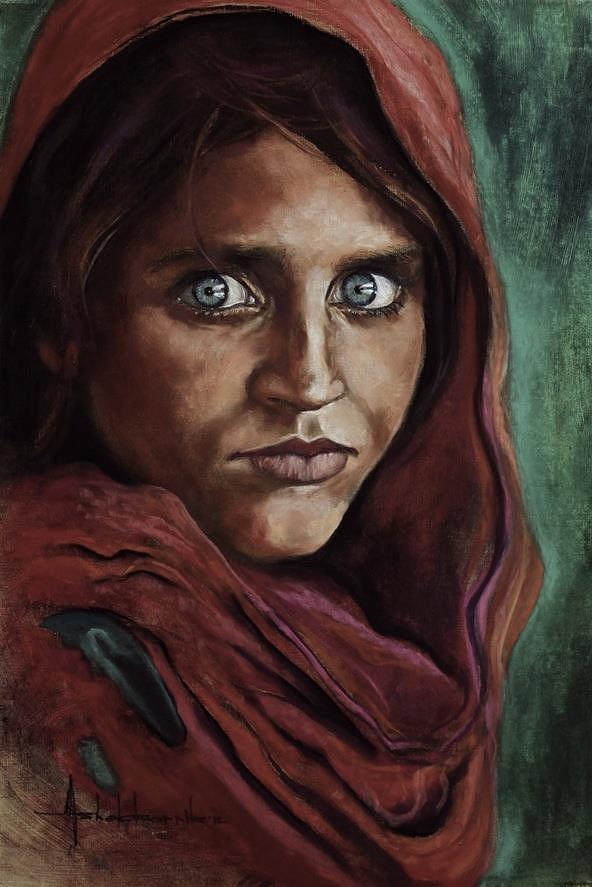 Afghan Girl Pastel by Ashok Karnik - Fine Art America