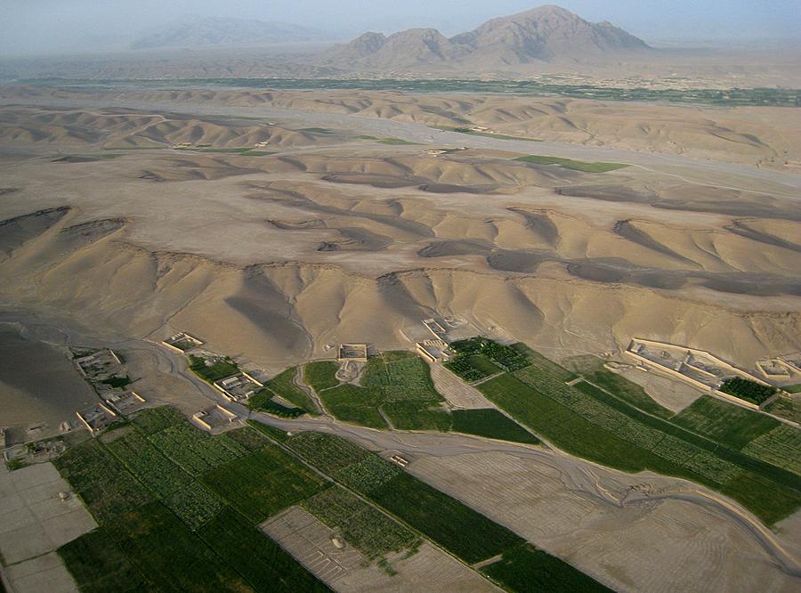 Afghan village from the air in Helmand Province Photograph by Jetson Nguyen