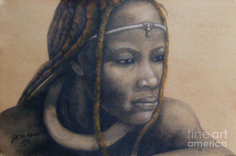 Afican woman Pastel by James McAdams