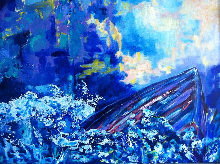 Blues Painting - Afloat by Meghan Gallagher