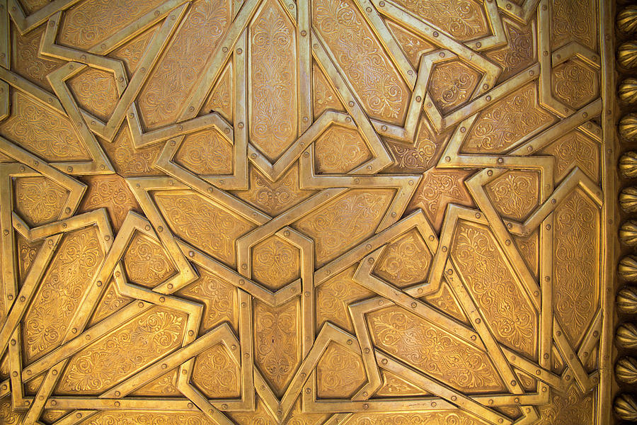 Pattern Photograph - Africa, Morocco, Fes, Fes Medina, Brass by Emily Wilson