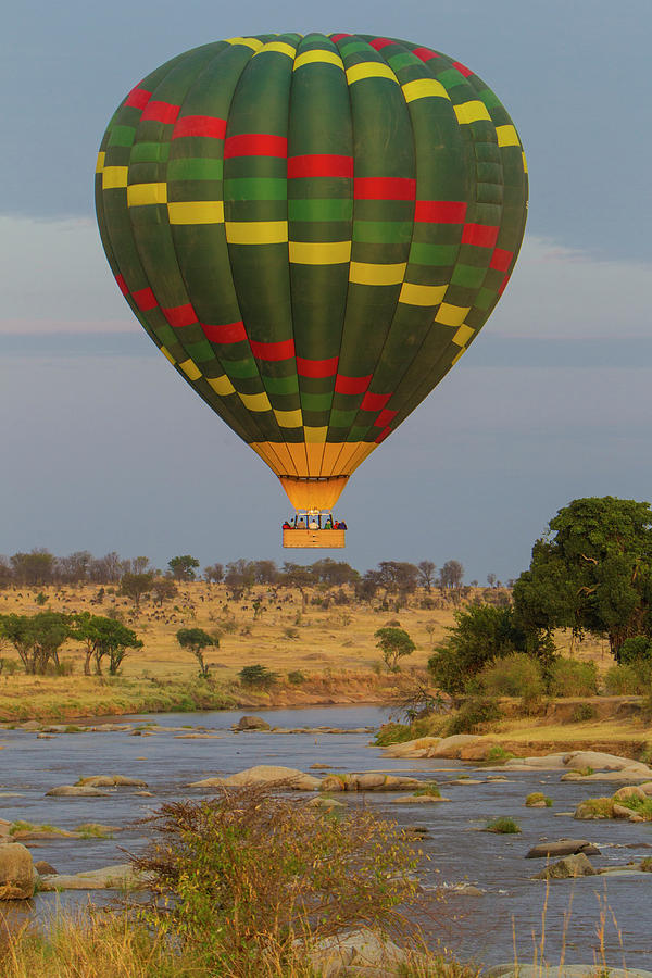 Africa Tanzania Hot Air Balloon Photograph by Ralph H. Bendjebar - Pixels