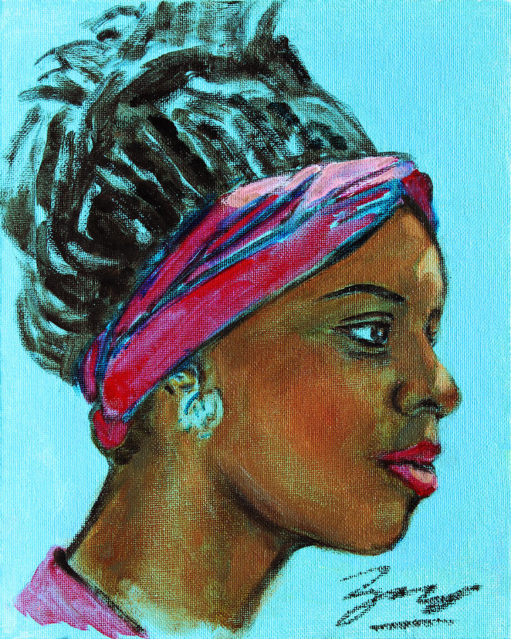 African American 5 Painting by Xueling Zou
