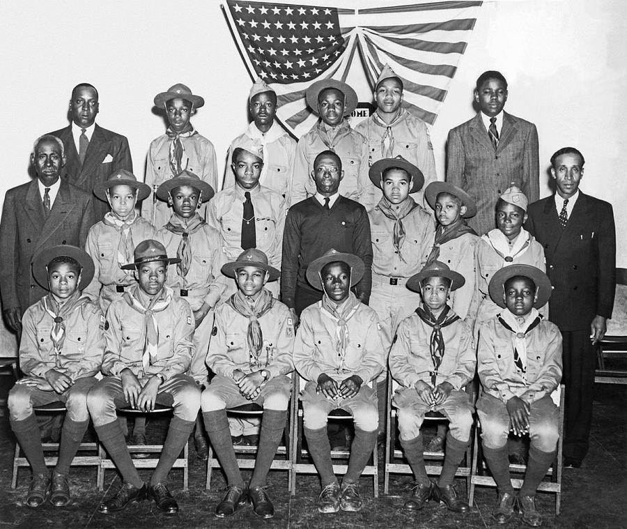 African American Boy Scouts Photograph by Underwood Archives
