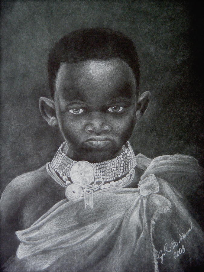 African Boy Drawing by James McAdams