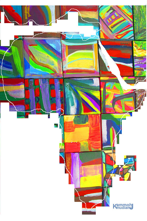 Africa Painting - African Brightness by Mudiama Kammoh Africa Painting - African Brightness by Mudiama Kammoh