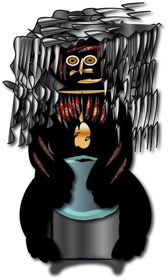 African Drummer 2 Digital Art by Marvin Blaine
