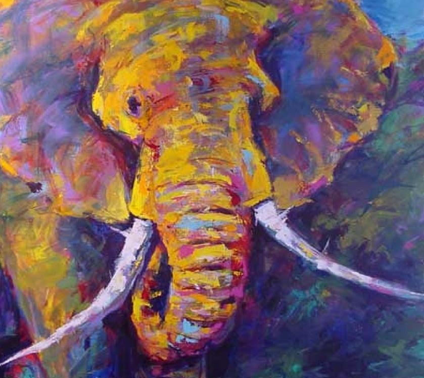 African Elephant Painting by Panolamani Holdings