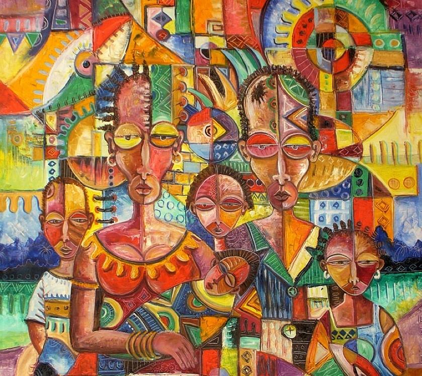 African Family Painting by Denise Pace | Fine Art America