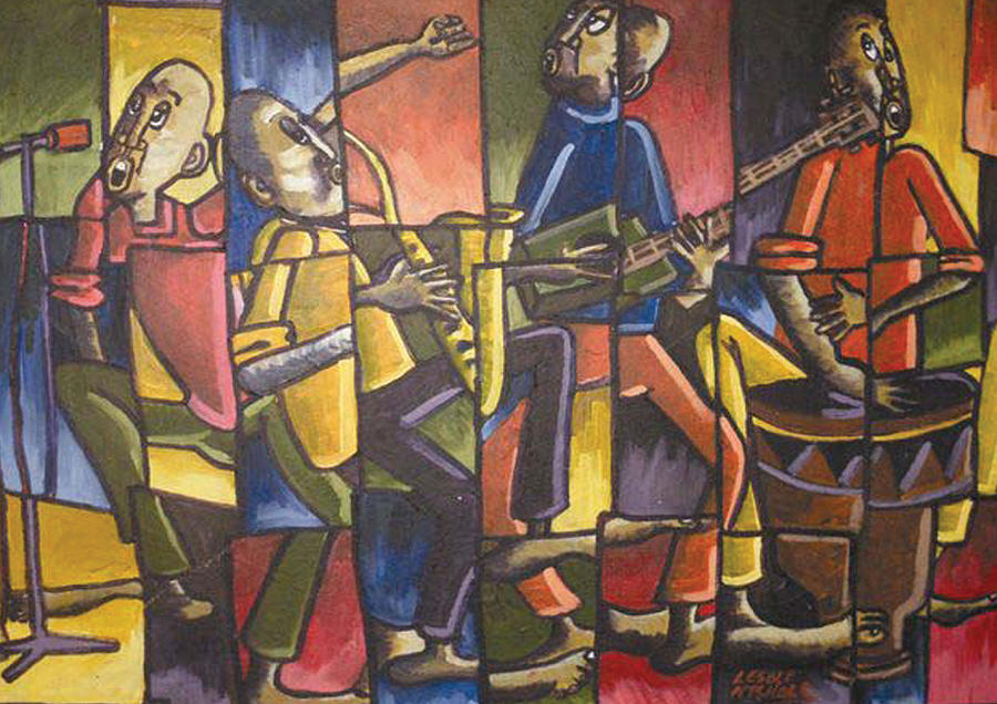 African Jazz Configuration Painting by Lesole Ntshole | Fine Art America