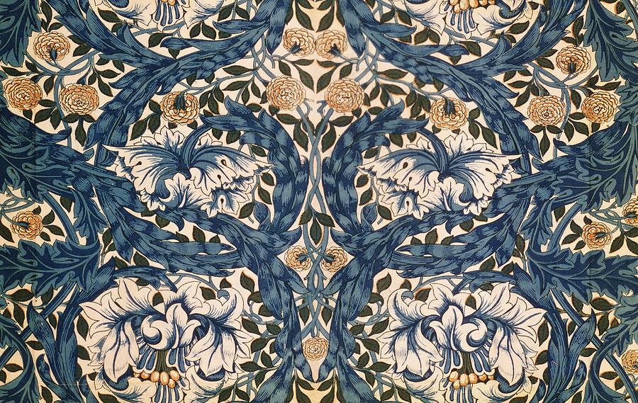 William Morris Tapestry - Textile - African Marigold design by William Morris