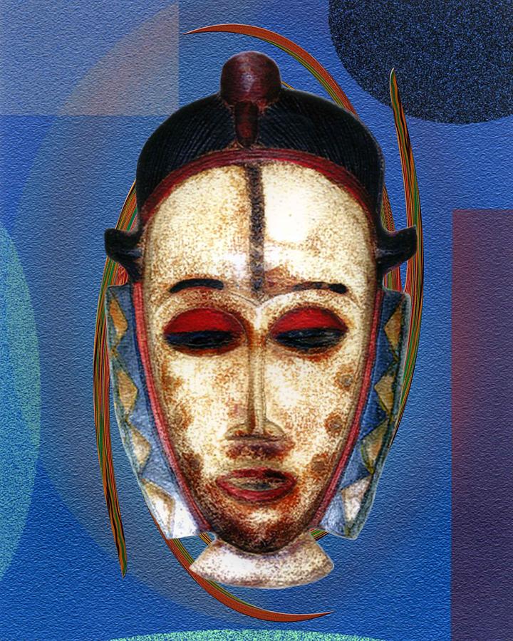 African Mask Digital Art by Terry Boykin
