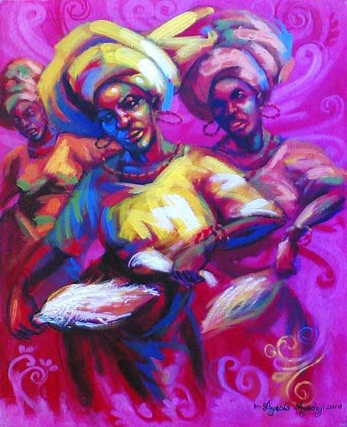 Ayodeji Painting - African move by Ayodeji Ayeola