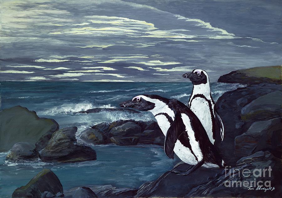 African Penguin Painting by Tom Blodgett Jr