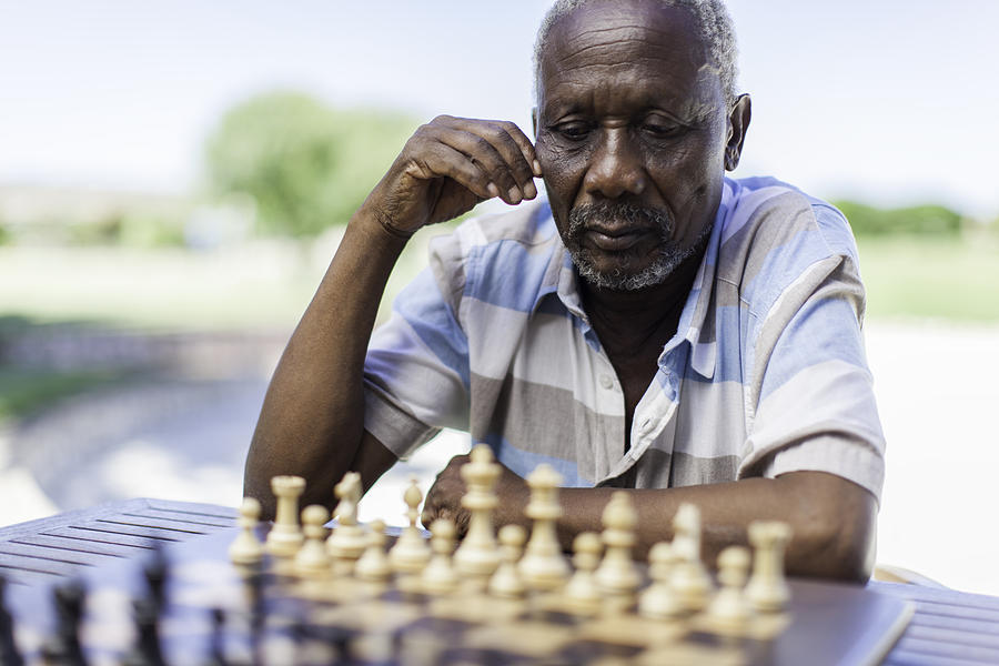 African senior thinking about his next move Photograph by AfricaImages