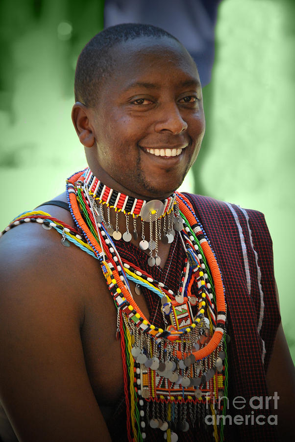 Necklace Photograph - African Smile by Jost Houk