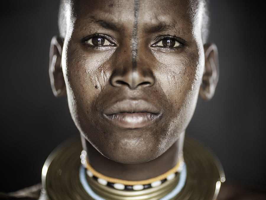 African Tribal Portrait Photograph by Ranplett