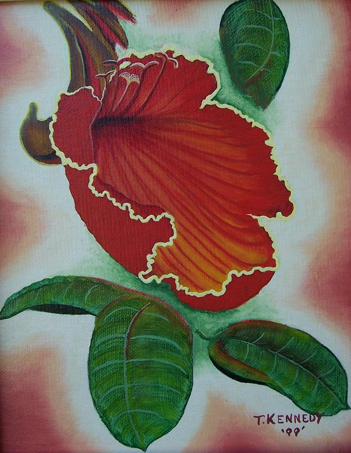 African  Tulip Tree Painting by Thomas F Kennedy