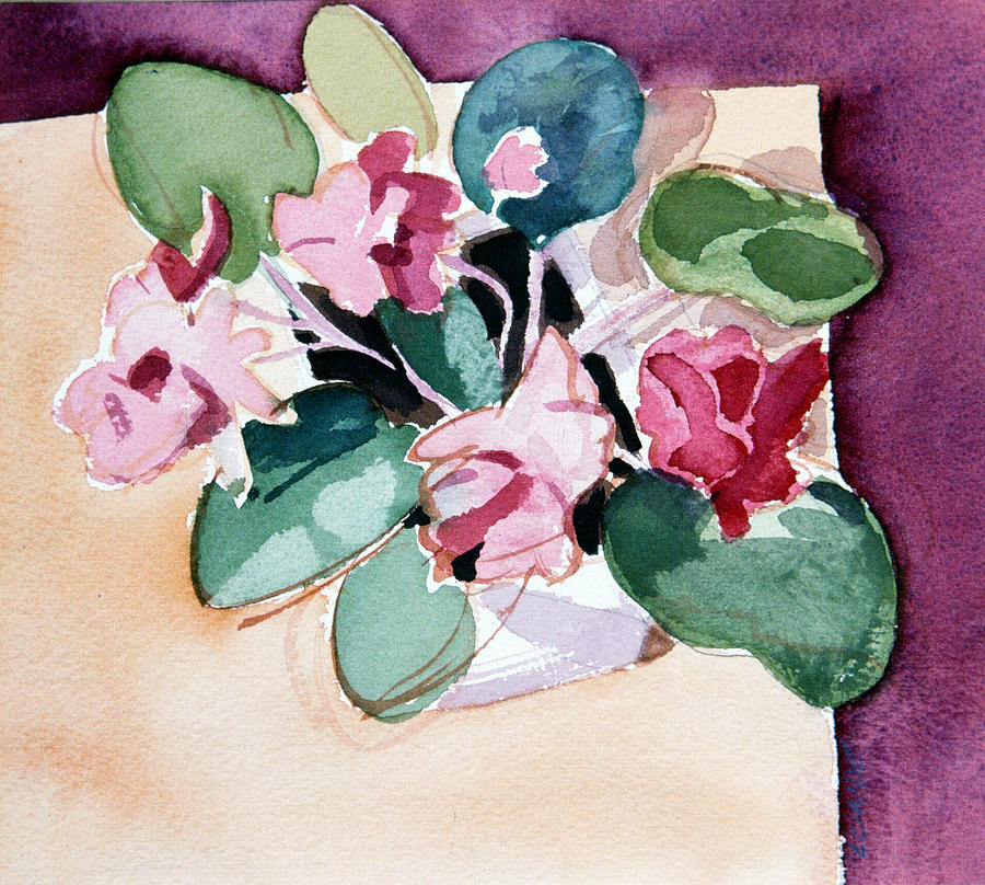 African Violet-1 Painting by Mark Lunde