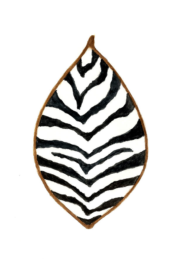 African Zebra Skin Shield Painting
