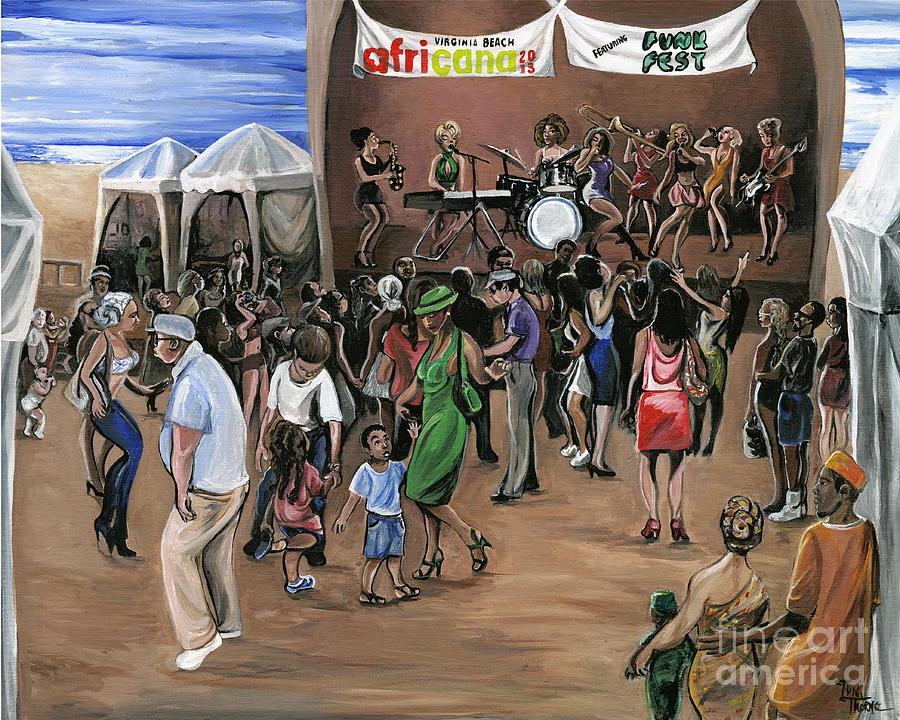 Africana 2013 Commerorative  Painting by Toni Thorne