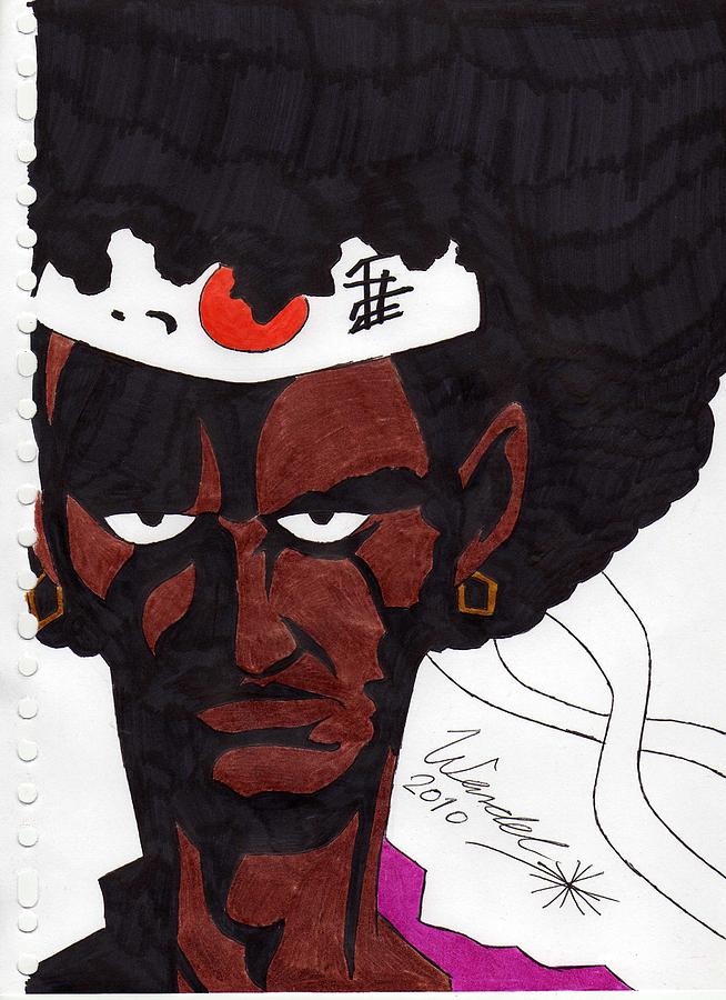 afro samurai character drawings