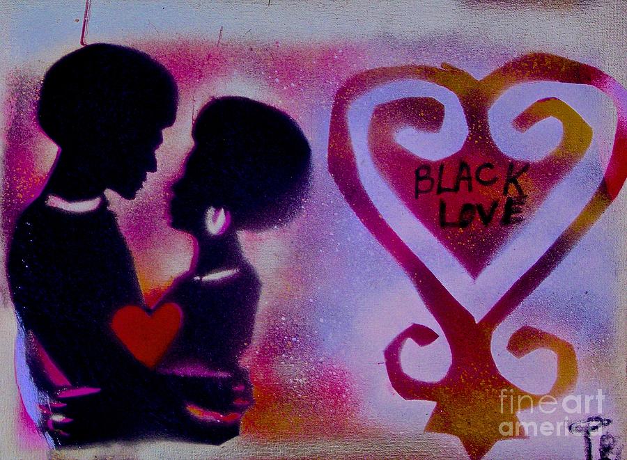 Valentines Day Painting - Afromantic Black Love by Tony B Conscious