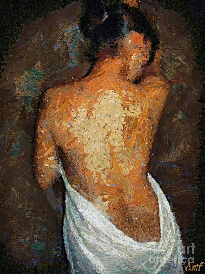 After a bath Painting by Dragica  Micki Fortuna