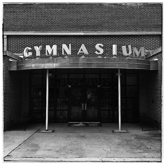 Black And White Photograph - Gymnasium by Sean Wray