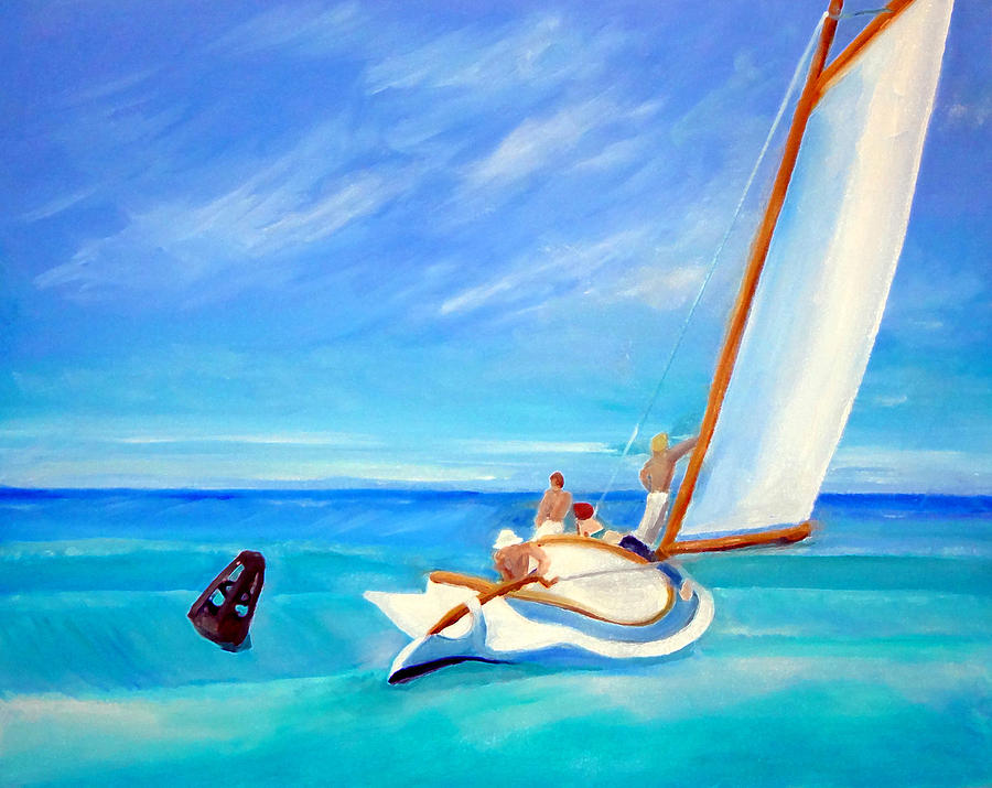 After Hopper- Sailing Painting by Katy Hawk