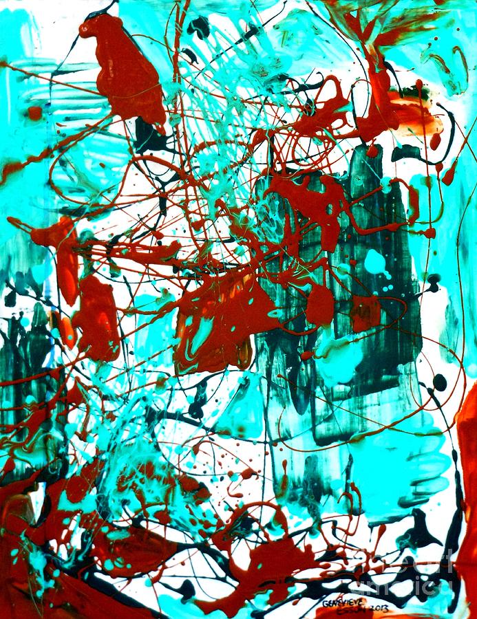 Abstract Painting - After Pollock by Genevieve Esson