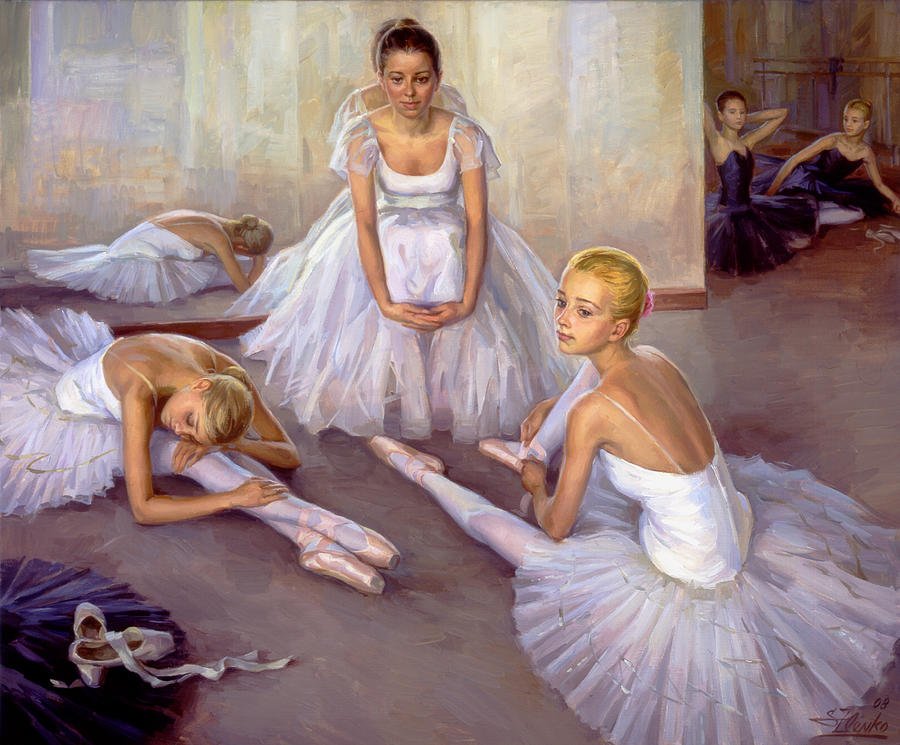 Ballet Painting - After Rehearsal by Serguei Zlenko