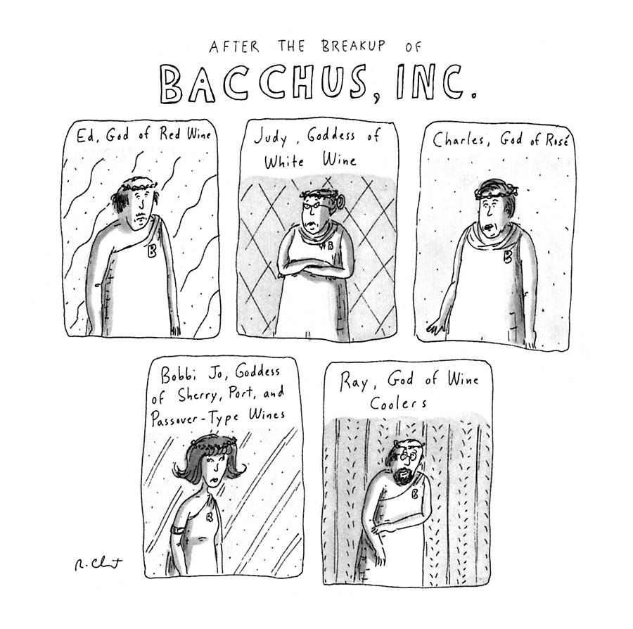 Drinking Drawing - After The Breakup Of Bacchus by Roz Chast