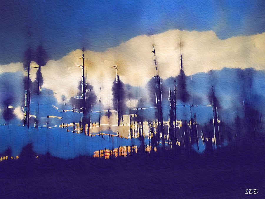 Sunset Digital Art - After the Fire by Susan Eileen Evans