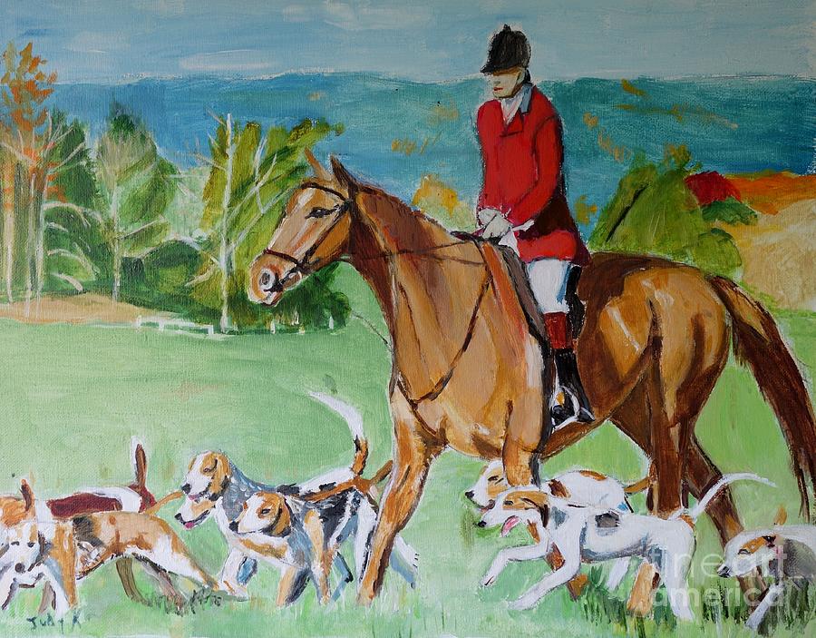 Horse Painting - After the Fox by Judy Kay
