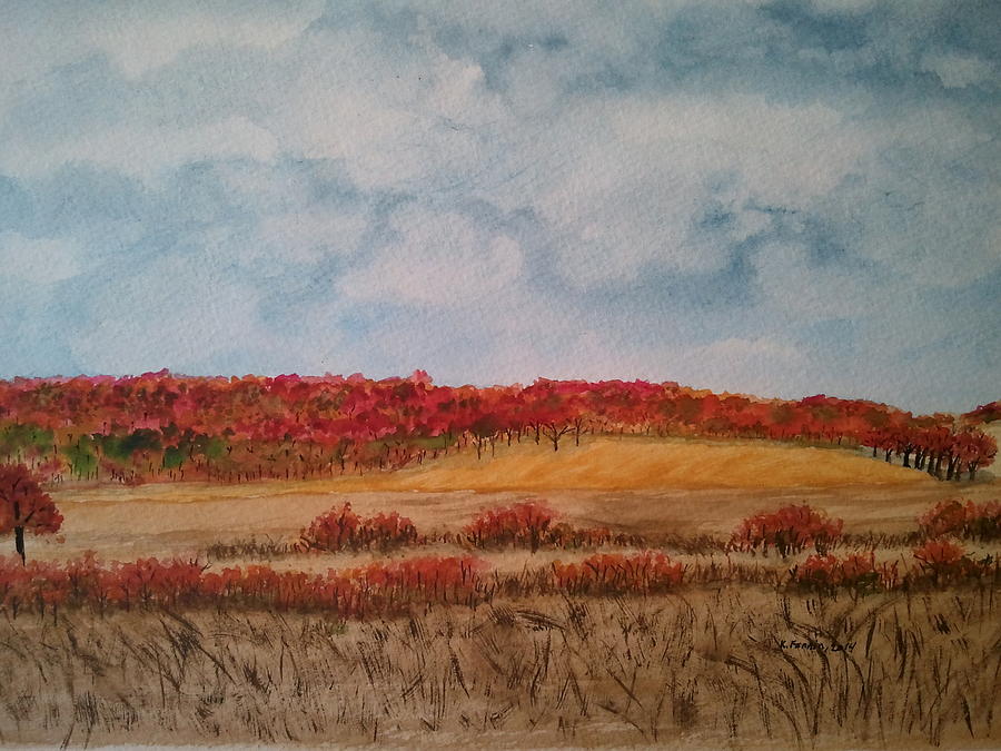 After The Harvest Painting by B Kathleen Fannin