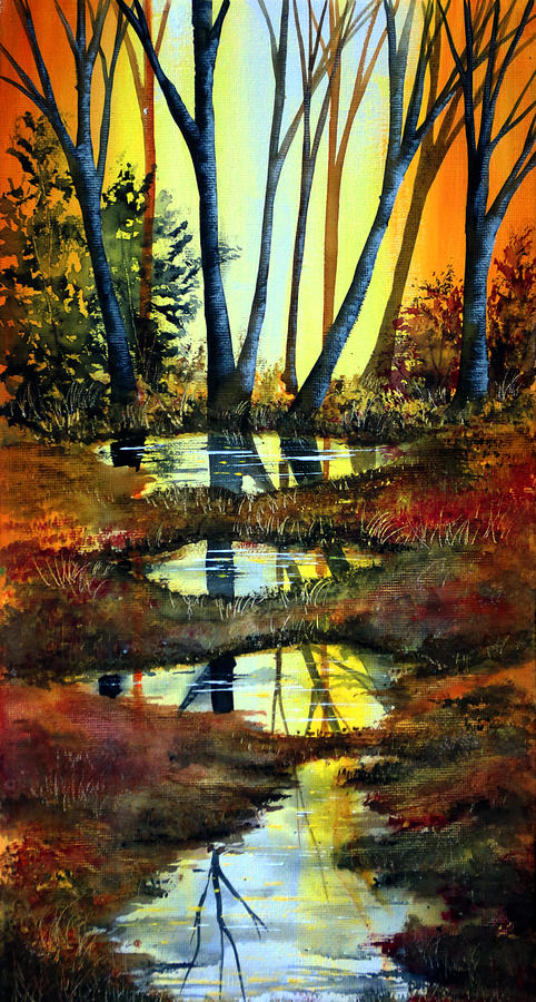 Nature Painting - After the Rain by Ann Marie Bone