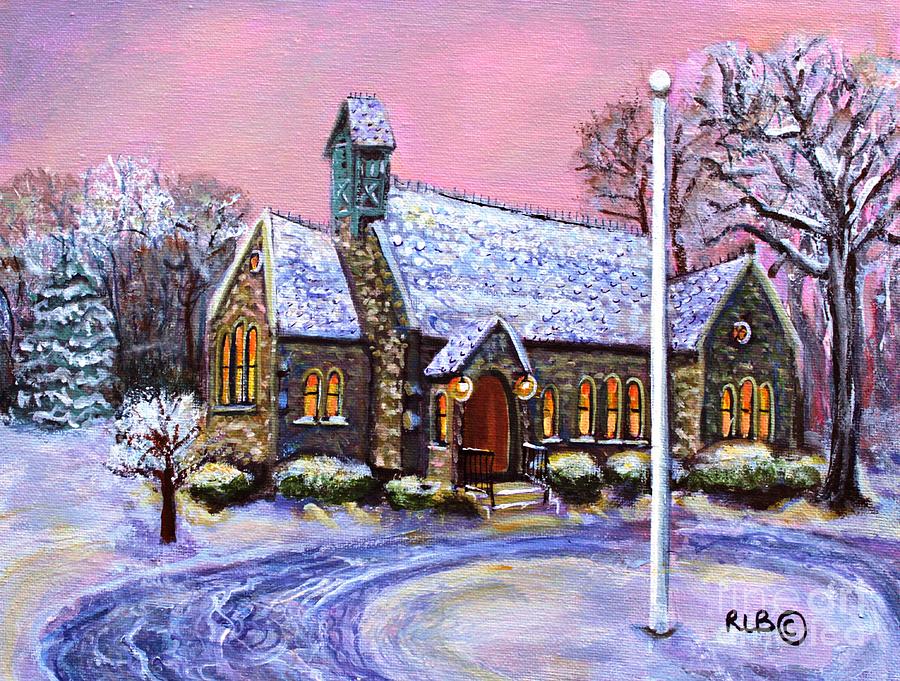 After the Snow on Christmas Eve Painting by Rita Brown