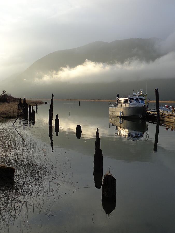 Sunset Mist - After The Storms - Pitt Lake, British Columbia Photograph by Ian McAdie